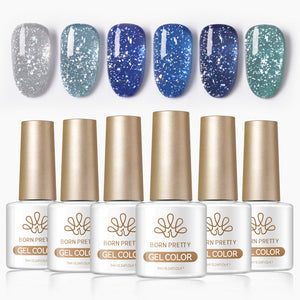 6 Colors Reflective Gel T25 Ocean Ice 7ml