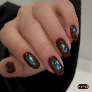 6 Colors Colored Cat Magnetic Gel M102 Blue Hour 7ml Gel Nail Polish BORN PRETTY 