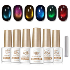 6 Colors Colored Cat Magnetic Gel M106 Sparkling Night 7ml
