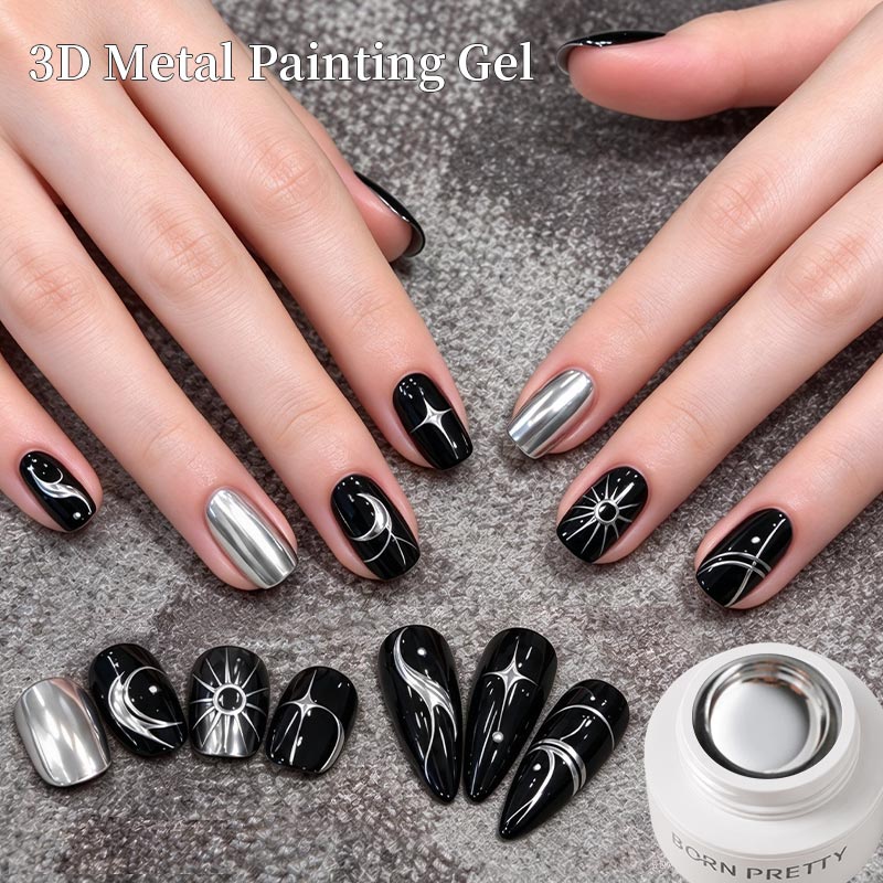 3D Metal Painting Gel Mirror Silvery 5ml
