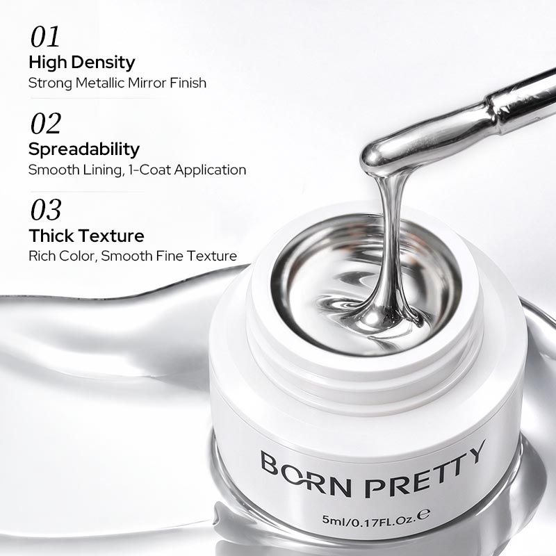 3D Metal Painting Gel Mirror Silvery 5ml