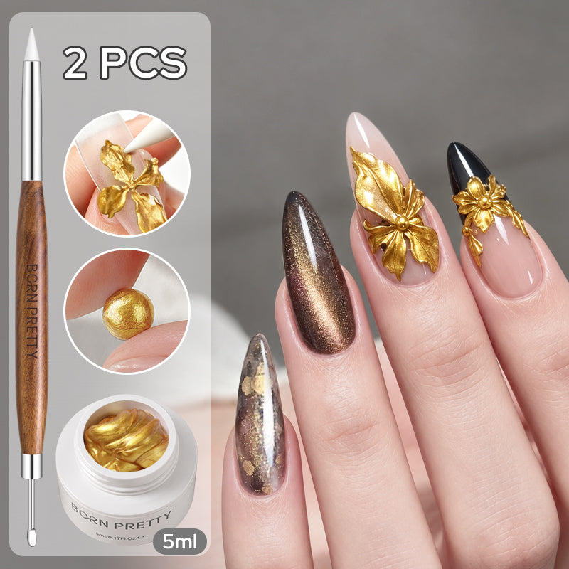 Gold 5D Sculpting Gel & Carving Pen