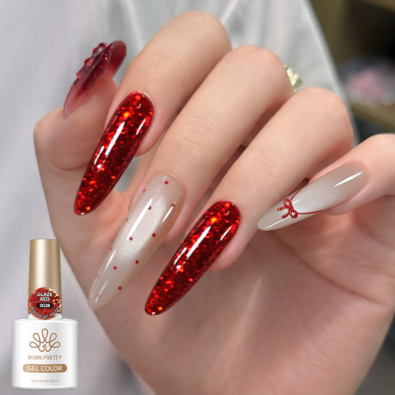 2pcs Set Glitter Gel SG38 & Cat Magnetic Gel MY03 10ml