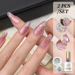 Sequins Gel SG57 & Magnetic Gel MY125 Set #02 Gel Nail Polish BORN PRETTY 