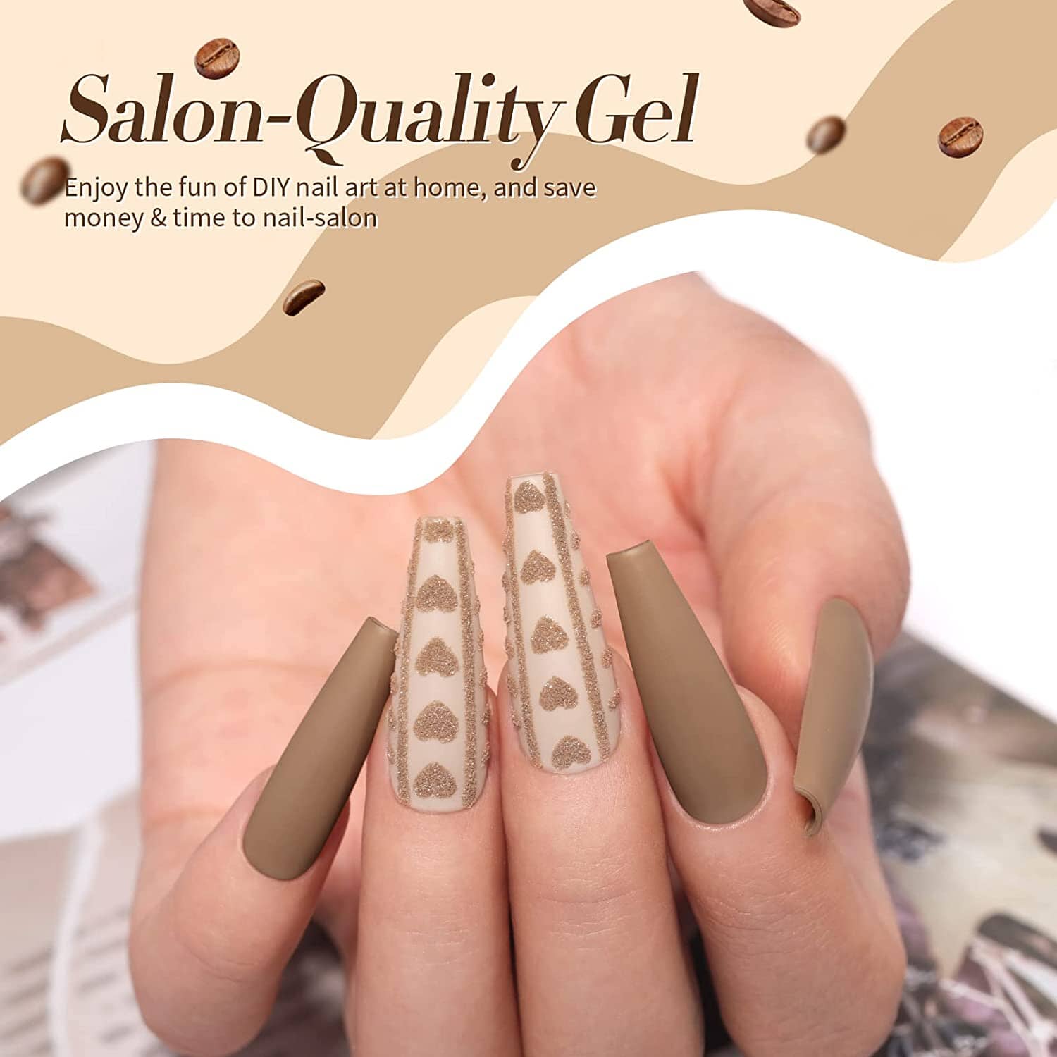 [US ONLY] 6 Colors Nude Brown Gel Polish Set Kits & Bundles BORN PRETTY 
