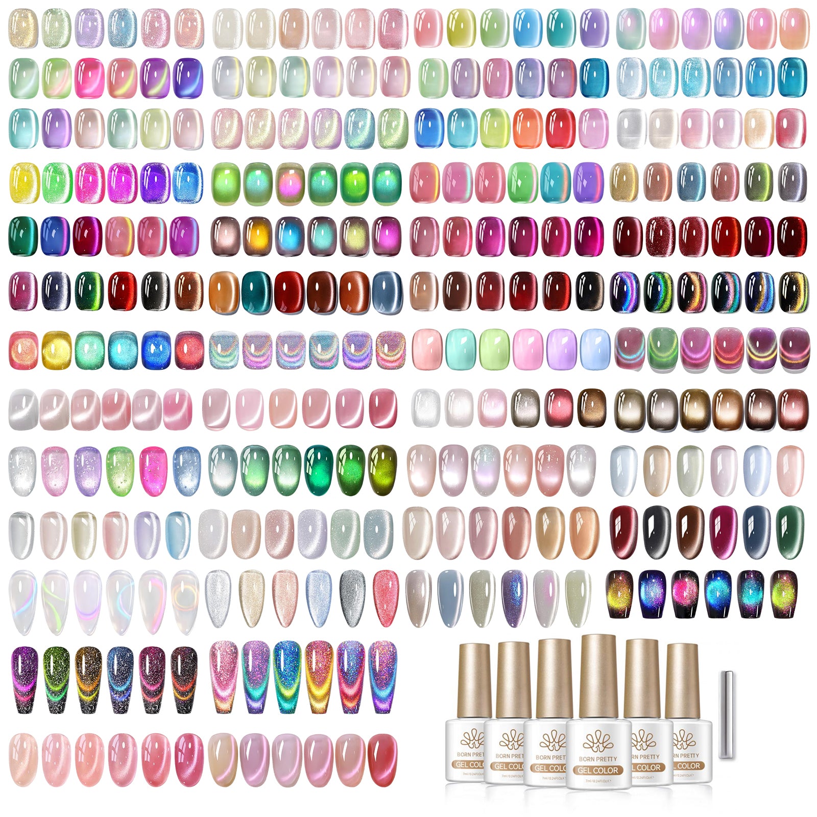 6 Colors Cat Magnetic Gel Polish Set 7ml – BORN PRETTY