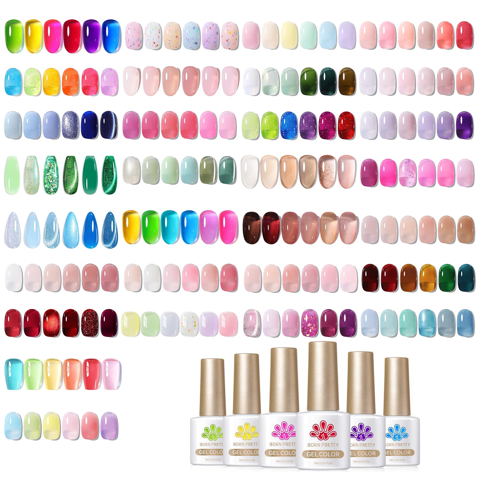 6 Colors Jelly Gel Polish Set 7ml