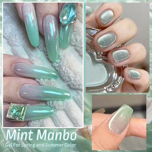 Mint Manbo Sea Blue Cat Magnetic Gel Gel Nail Polish BORN PRETTY 