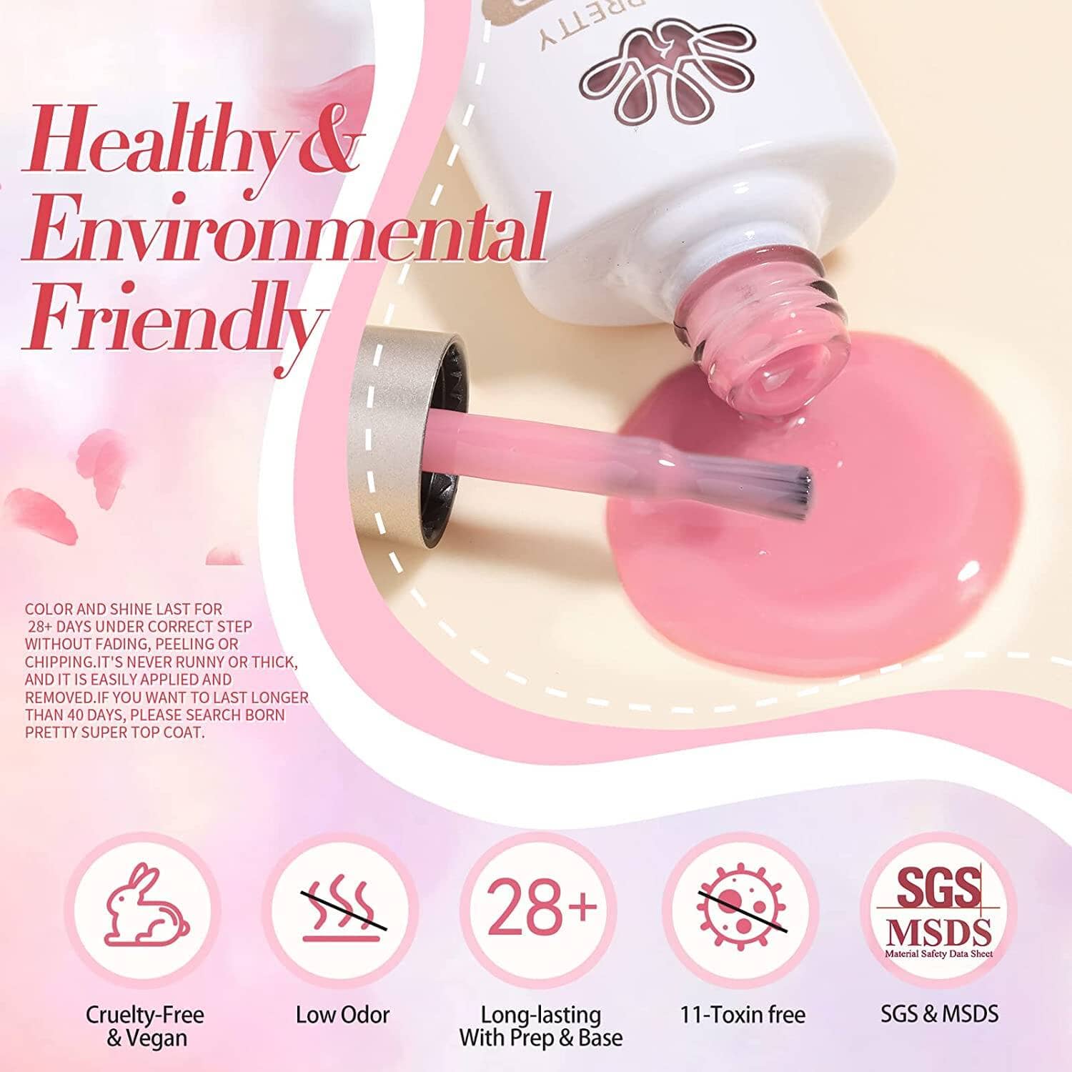 6 Colors Jelly Rose Series Gel Polish Set 7ml Gel Nail Polish BORN PRETTY 