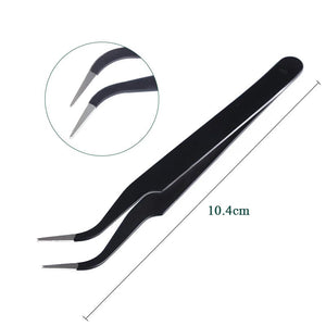 Black Curved Nail Tweezers Tools & Accessories No Brand 