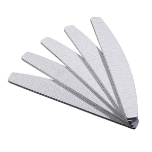 5pcs White Curved Nail File 100/180 Nail Tools BORN PRETTY 