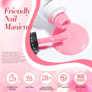 [US ONLY] Anna's Garden 33 Colors Jelly Gel Polish Set 6ml with 6pcs Base Top Coat Kit 10ml Gel Nail Polish BORN PRETTY 
