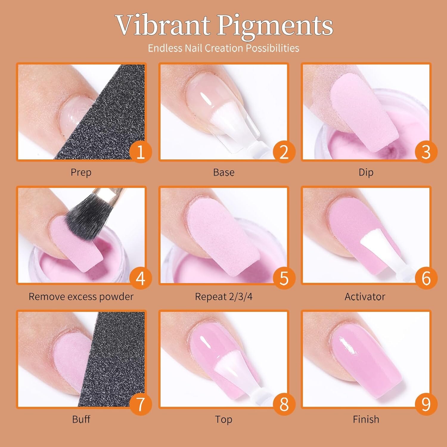 [US ONLY] 36 Colors Dipping Nail Powder Set BORN PRETTY 