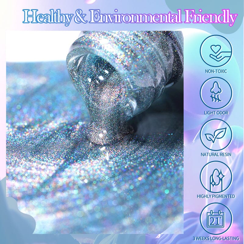 Rainbow Glass Cat Magnetic Gel 10ml RG02 Gel Nail Polish BORN PRETTY 