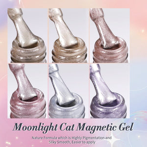 6 Colors Moonlight Cat Magnetic Gel Polish Set 10ml Kits & Bundles BORN PRETTY 