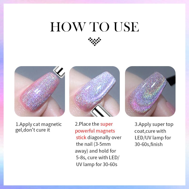 Rainbow Glass Cat Magnetic Gel 10ml RG05 Gel Nail Polish BORN PRETTY 