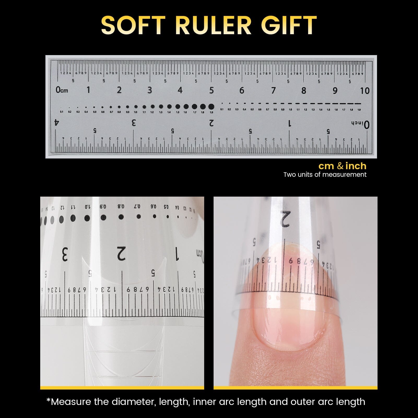 300pcs Half Cover Straight Auxiliary Line Nail Tips 12 Different Sizes Nail Tips BORN PRETTY 