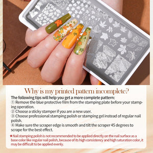 [US ONLY] 8pcs Autumn Winter Nail Stamping Plates Set Christmas Halloween Holiday Nails Kits & Bundles BORN PRETTY 