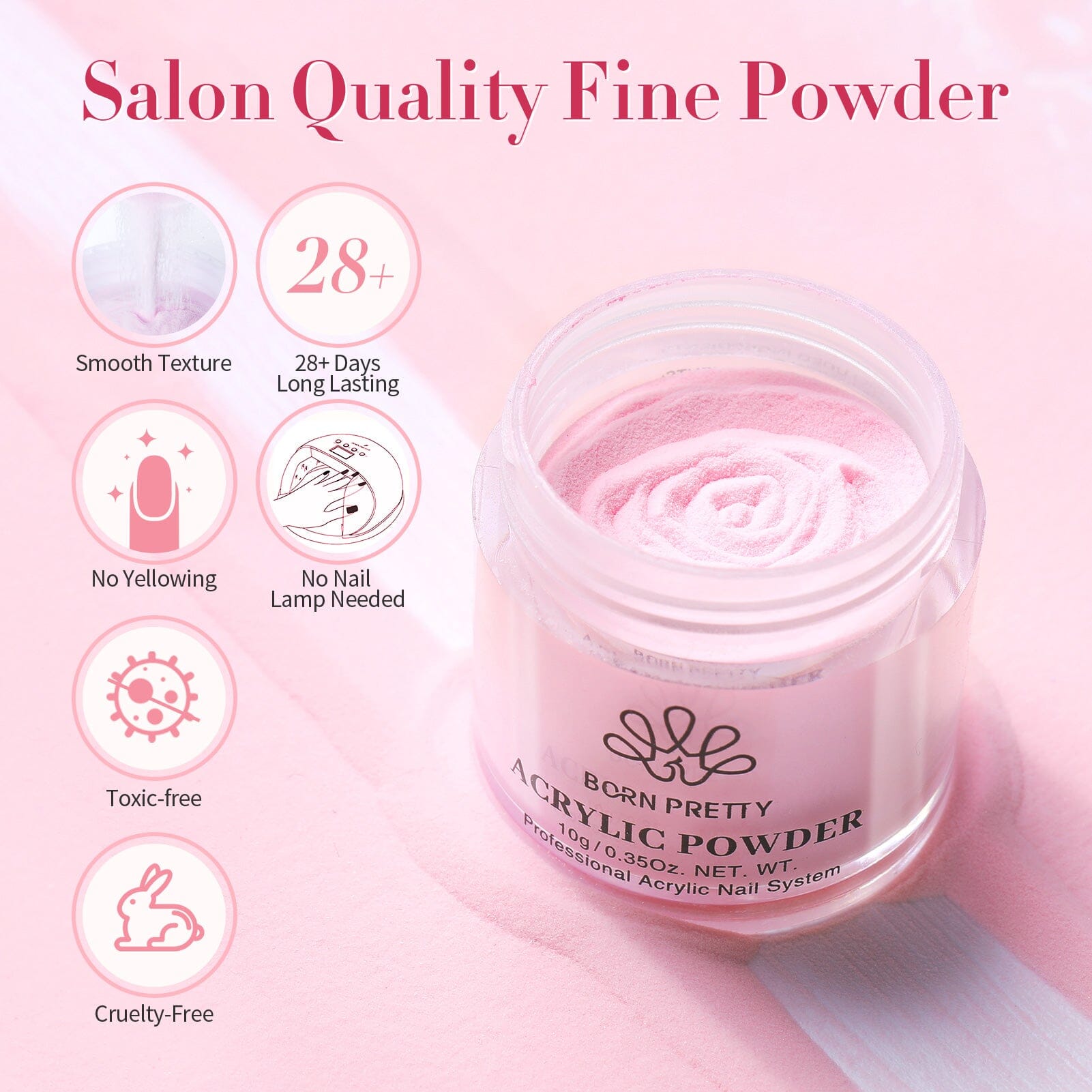 9pcs Acyrlic Nail Kit 3 Colors Acrylic Powder Liquid Tools Kit Nail Powder BORN PRETTY 