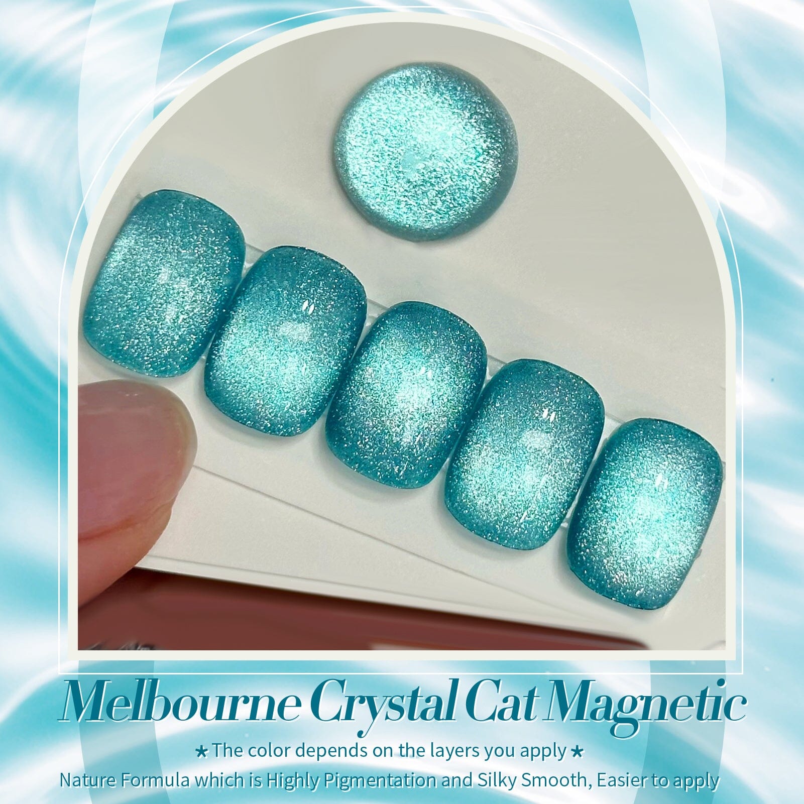 Blue Cat Magnetic Gel Polish MY36 Melbourne 10ml Gel Nail Polish BORN PRETTY 