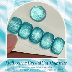 Blue Cat Magnetic Gel Polish MY36 Melbourne 10ml Gel Nail Polish BORN PRETTY 