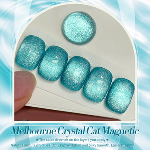 Blue Cat Magnetic Gel Polish MY36 Melbourne 15ml Gel Nail Polish BORN PRETTY 