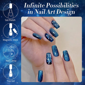 Blue Cat Magnetic Gel Polish MY38 Galaxy 10ml Gel Nail Polish BORN PRETTY 