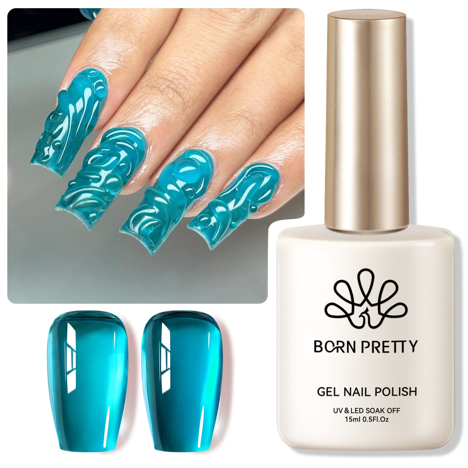 Hema-Free Gel Polish 15ml Gel Nail Polish BORN PRETTY Ice Jelly 07 