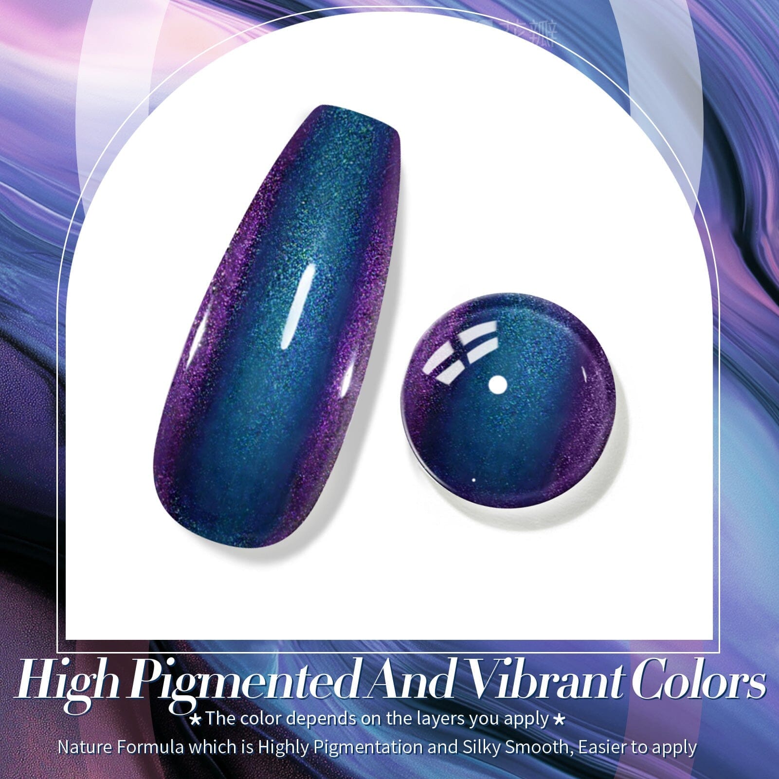 Blue Purple Chameleon Gel Polish BS01 Mirage 15ml Gel Nail Polish BORN PRETTY 