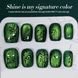 Green Cat Magnetic Gel Polish MY39 Basil 10ml Gel Nail Polish BORN PRETTY 