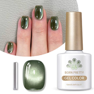 Green Cat Magnetic Gel Polish MY41 Dark Emerald 10ml Gel Nail Polish BORN PRETTY 
