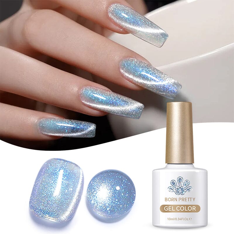 Light Blue Cat Magnetic Gel Polish MY37 Glacier 10ml Gel Nail Polish BORN PRETTY 