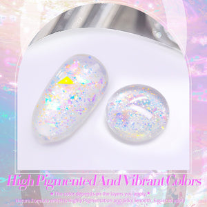 Multicolor Sequins Glitter Gel Polish SG01 Rippling Dream 15ml Gel Nail Polish BORN PRETTY 