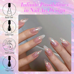 Multicolor Sequins Glitter Gel Polish SG01 Rippling Dream 10ml Gel Nail Polish BORN PRETTY 