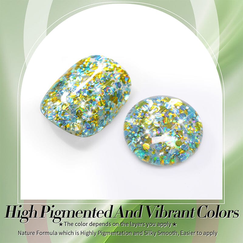 Multicolor Sequins Glitter Gel Polish SG02 Hummingbird 10ml Gel Nail Polish BORN PRETTY 
