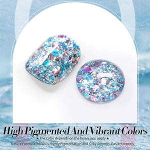 Multicolor Sequins Glitter Gel Polish SG03 Stained Glass 10ml Gel Nail Polish BORN PRETTY 