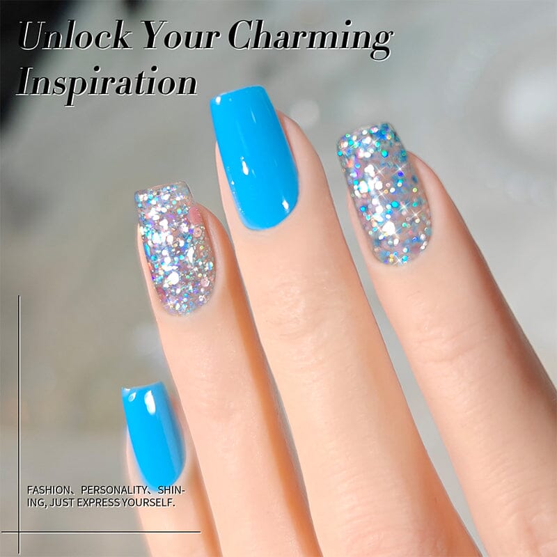 Multicolor Sequins Glitter Gel Polish SG03 Stained Glass 10ml Gel Nail Polish BORN PRETTY 