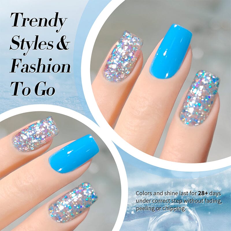 Multicolor Sequins Glitter Gel Polish SG03 Stained Glass 10ml Gel Nail Polish BORN PRETTY 