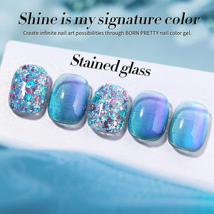 Multicolor Sequins Glitter Gel Polish SG03 Stained Glass 10ml Gel Nail Polish BORN PRETTY 