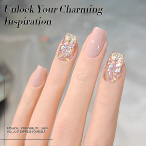 Multicolor Sequins Glitter Gel Polish SG04 Rainbow Island 10ml Gel Nail Polish BORN PRETTY 