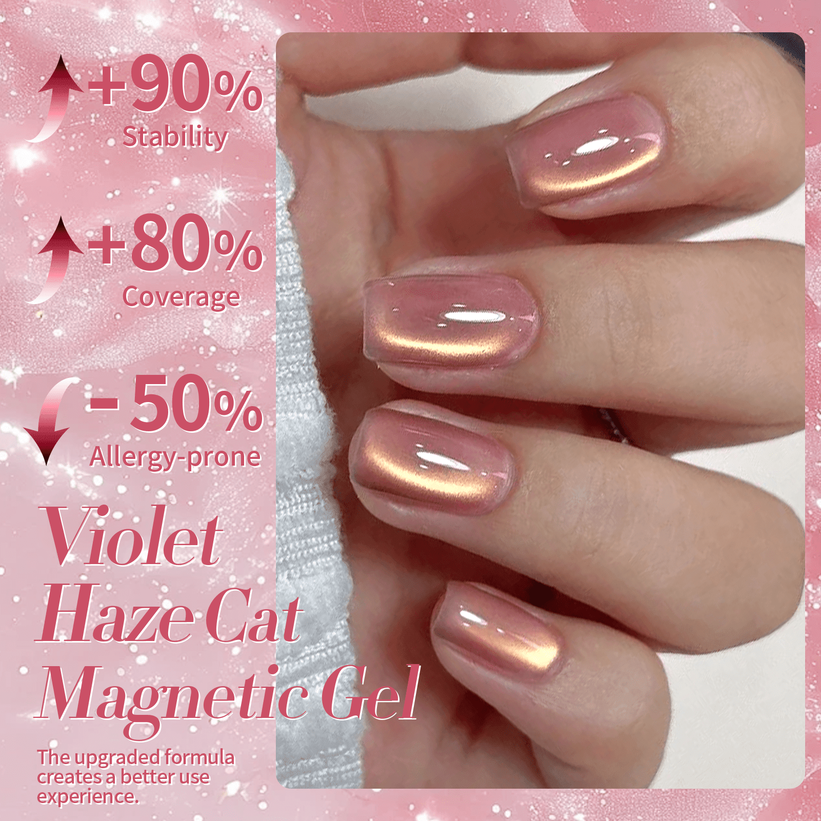 Pink Cat Magnetic Gel Polish MY45 Violet Haze 15ml Gel Nail Polish BORN PRETTY 