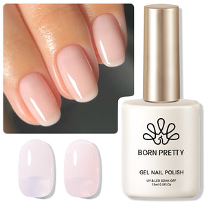 Pink Hema-Free Milky Jelly Gel Polish #17 15ml Gel Nail Polish BORN PRETTY 