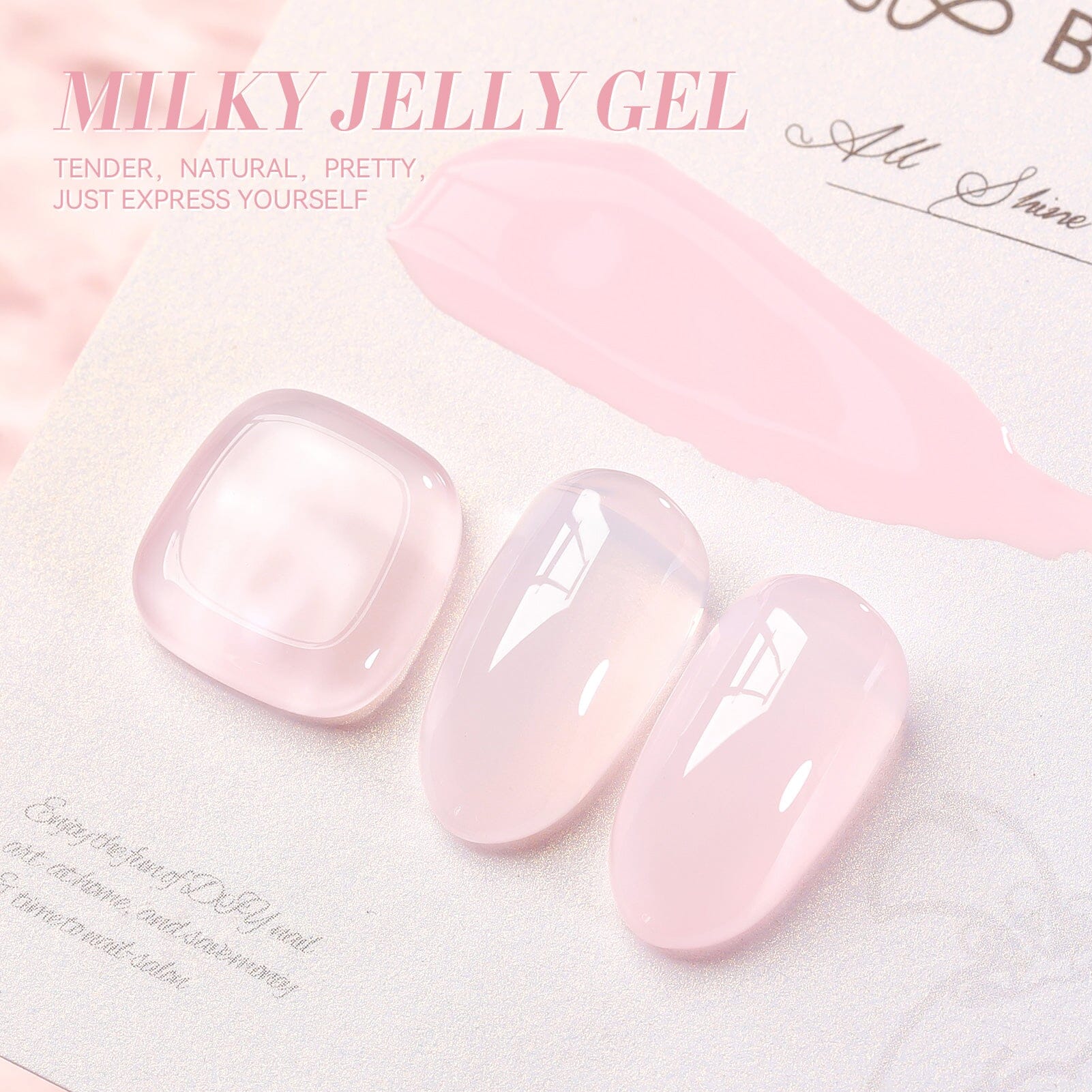 Pink Hema-Free Milky Jelly Gel Polish #17 15ml Gel Nail Polish BORN PRETTY 