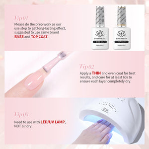 Pink Hema-Free Milky Jelly Gel Polish #17 15ml Gel Nail Polish BORN PRETTY 