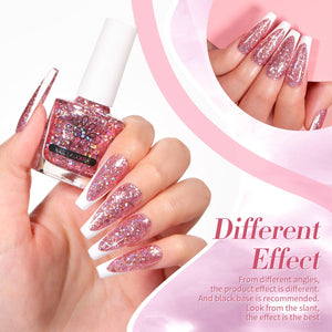 Rose Gold Iridescent Sequins Nail Polish 10ml Nail Polish BORN PRETTY 