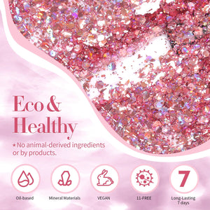 Rose Gold Iridescent Sequins Nail Polish 10ml Nail Polish BORN PRETTY 