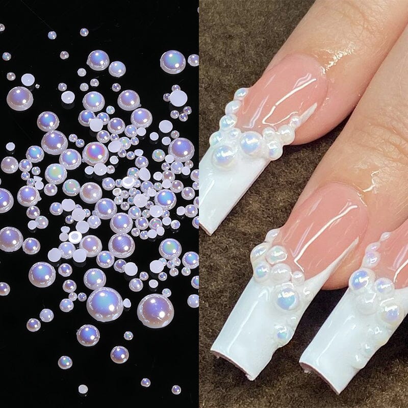 200pcs Half Round Flat Bottom Pearls DIY Nails BORN PRETTY 