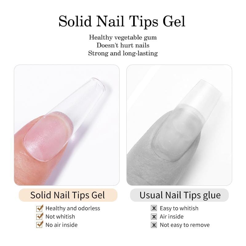 Transparent Solid Nail Tips Gel 5g Tools & Accessories BORN PRETTY 