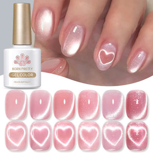 Pink Collection Cat Magnetic Gel Polish 10ml Gel Nail Polish BORN PRETTY 