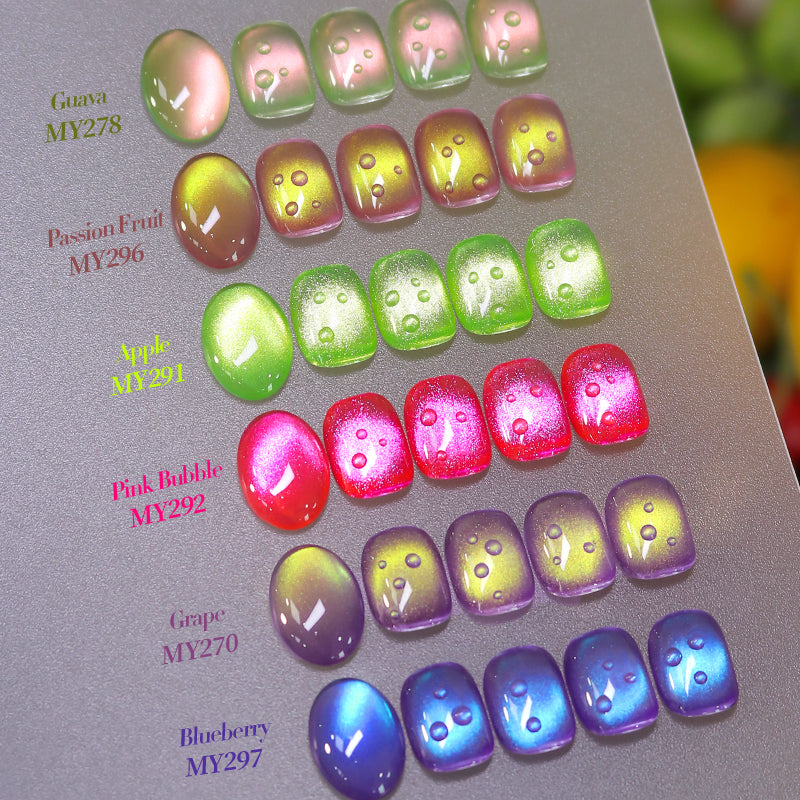 Colored Cat Magnetic Gel Polish Fruit Series 10ml Gel Nail Polish BORN PRETTY 6 Colors 